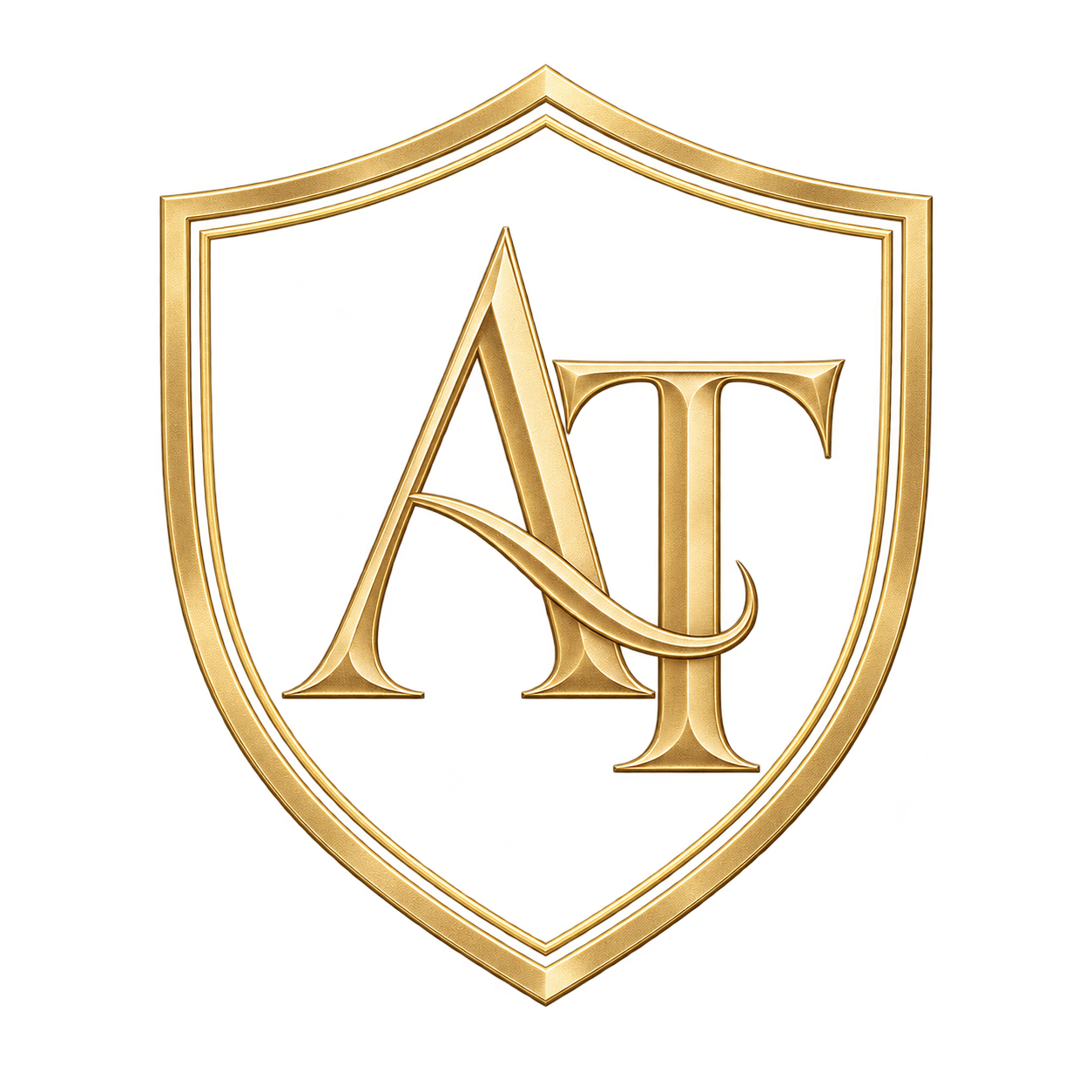 Turacek Law LLC gold AT shield logo